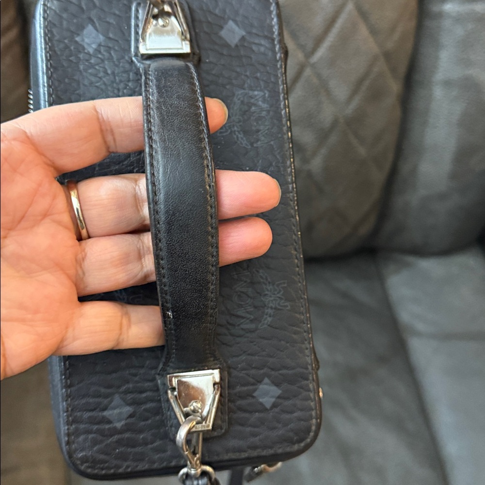 MCM Black Monogram Box Bag - Picture 5 of 6